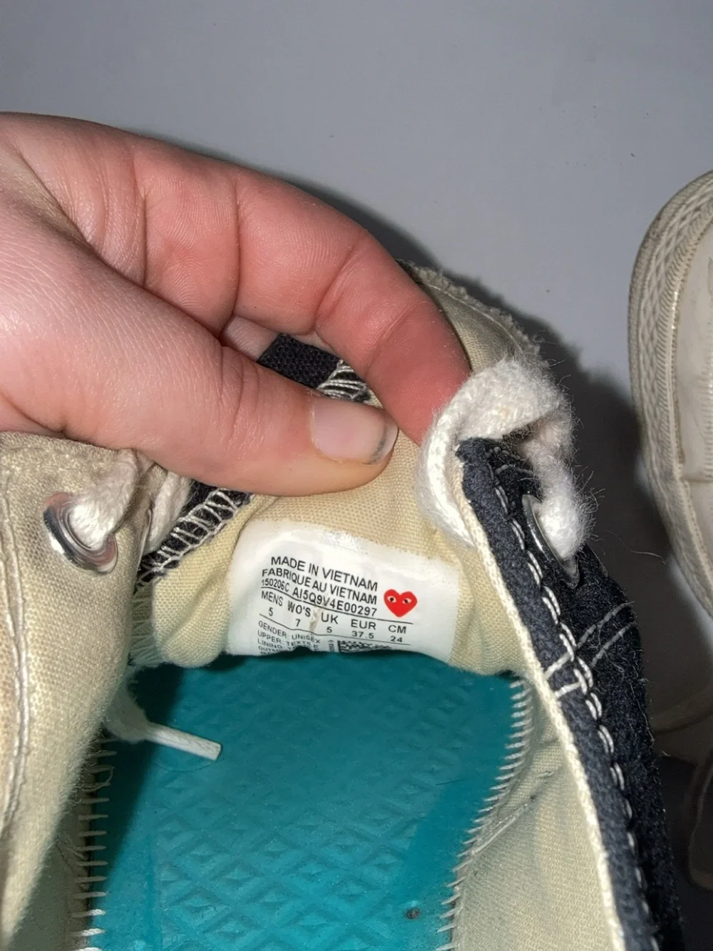 Comms des Garcons Play x Converse Chuck Taylor Women’s Size 7